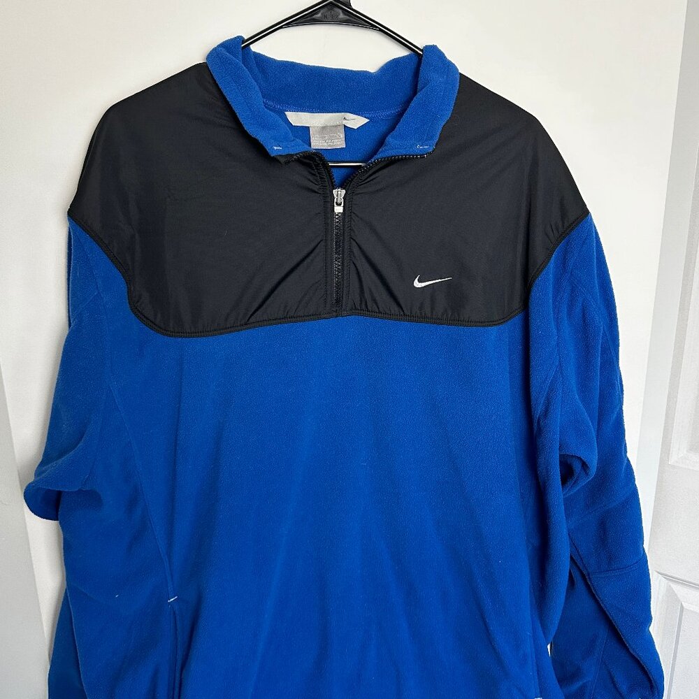 Nike Y2K Blue/Black Fleece 1/4 Zip Pullover